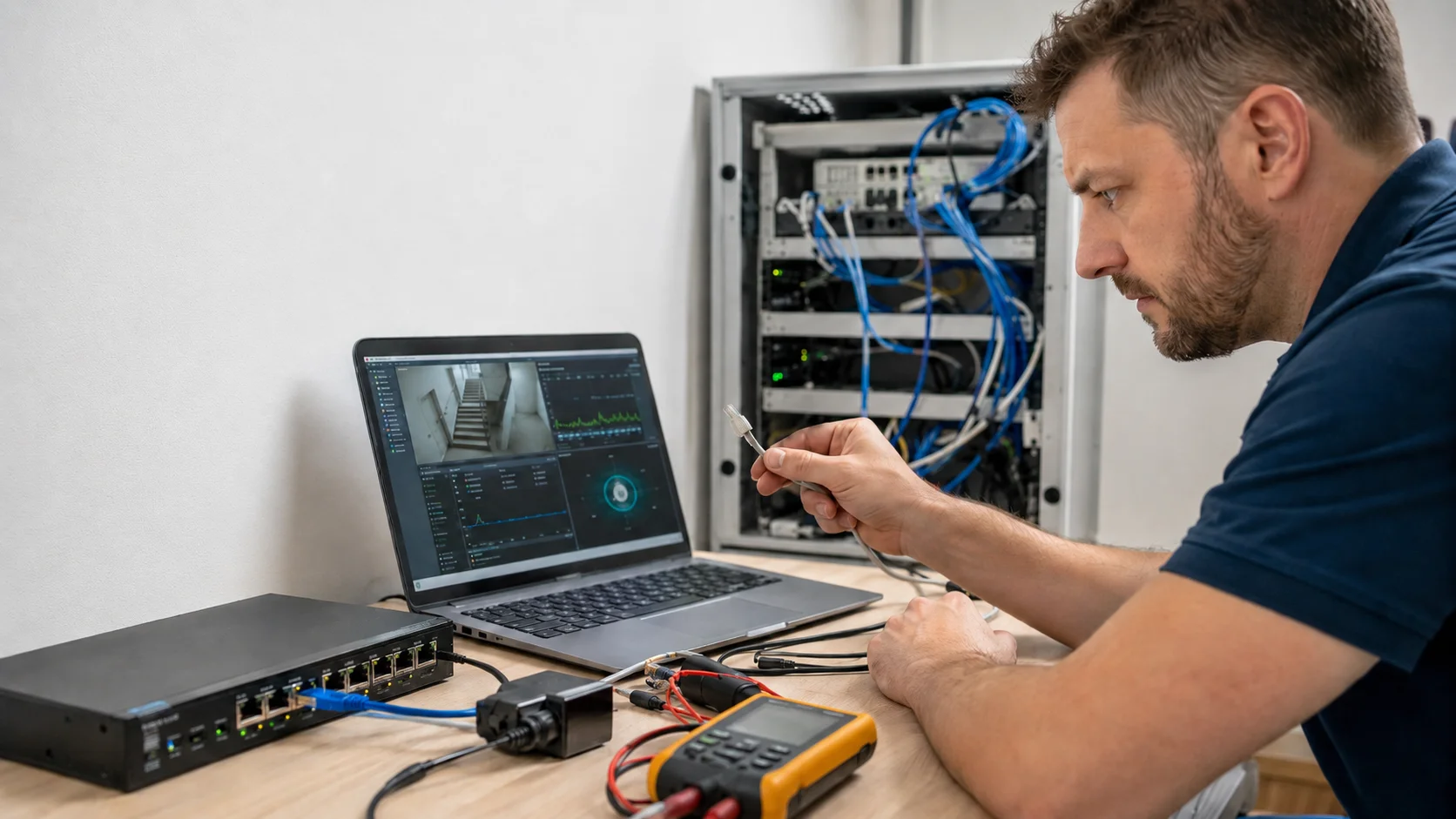 Biztonsági kamera rendszer hibaelhárítás IP kamera hálózati és kábelezési problémák diagnosztikája