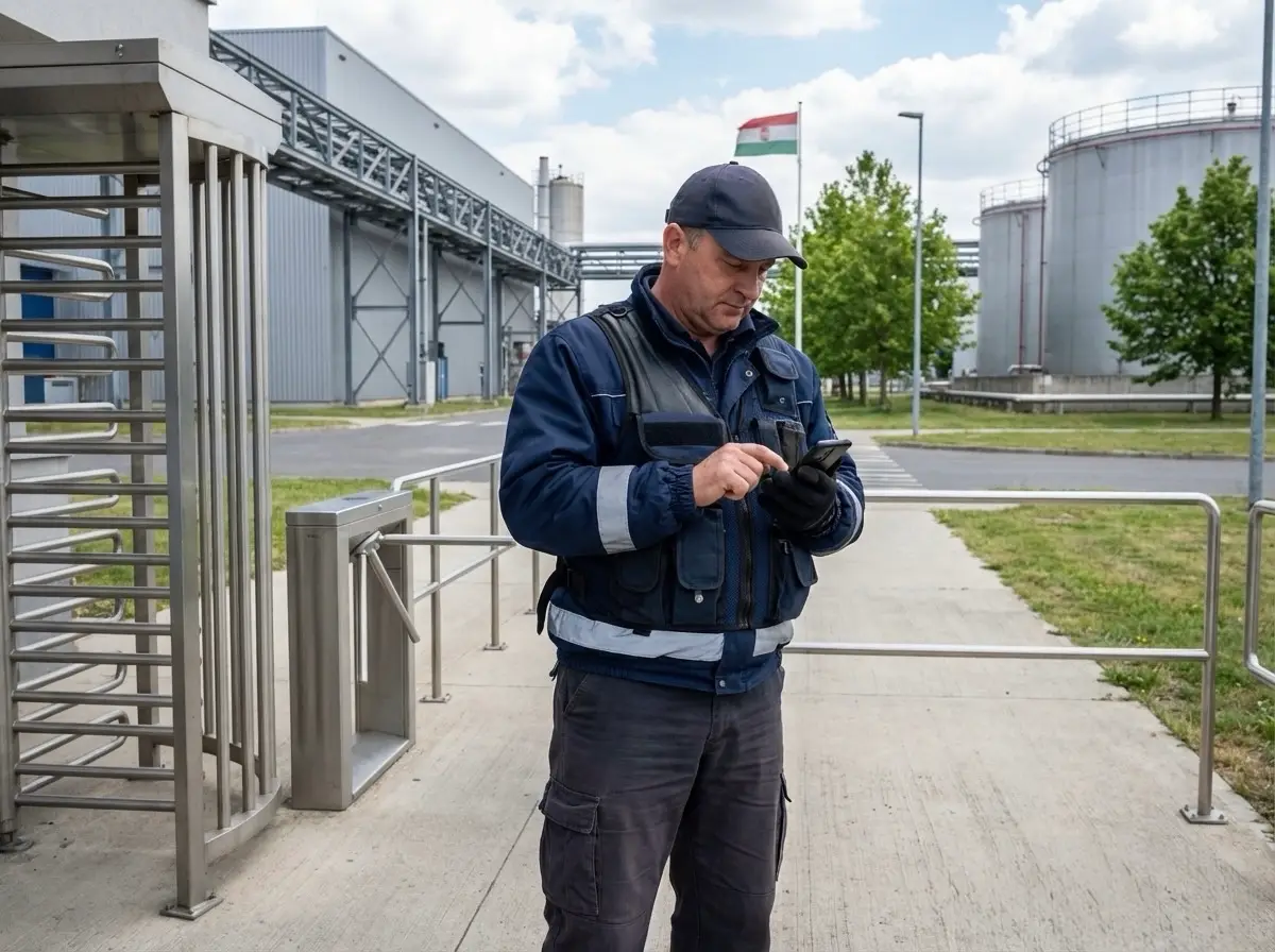 Őrjárat ellenőrzés telephelyen Trinity Guard digitális járőrnaplóval